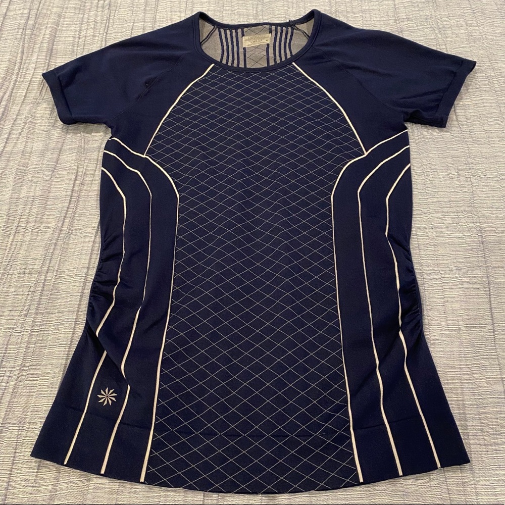 Athleta workout top Med navy blue & ivory
